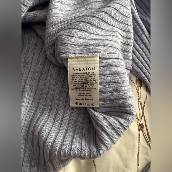 Aritzia Babaton | New Nathaniel Cropped Sweater in Aleutian Blue | Size Large - Picture 9 of 11